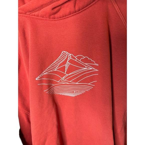 Columbia‎ Coral Pink Hart Mountain Pullover Hoodie Women's Size L - Picture 2 of 4